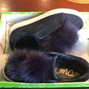 Sam Edelman Leya Faux Fur & Suede  Sneakers
